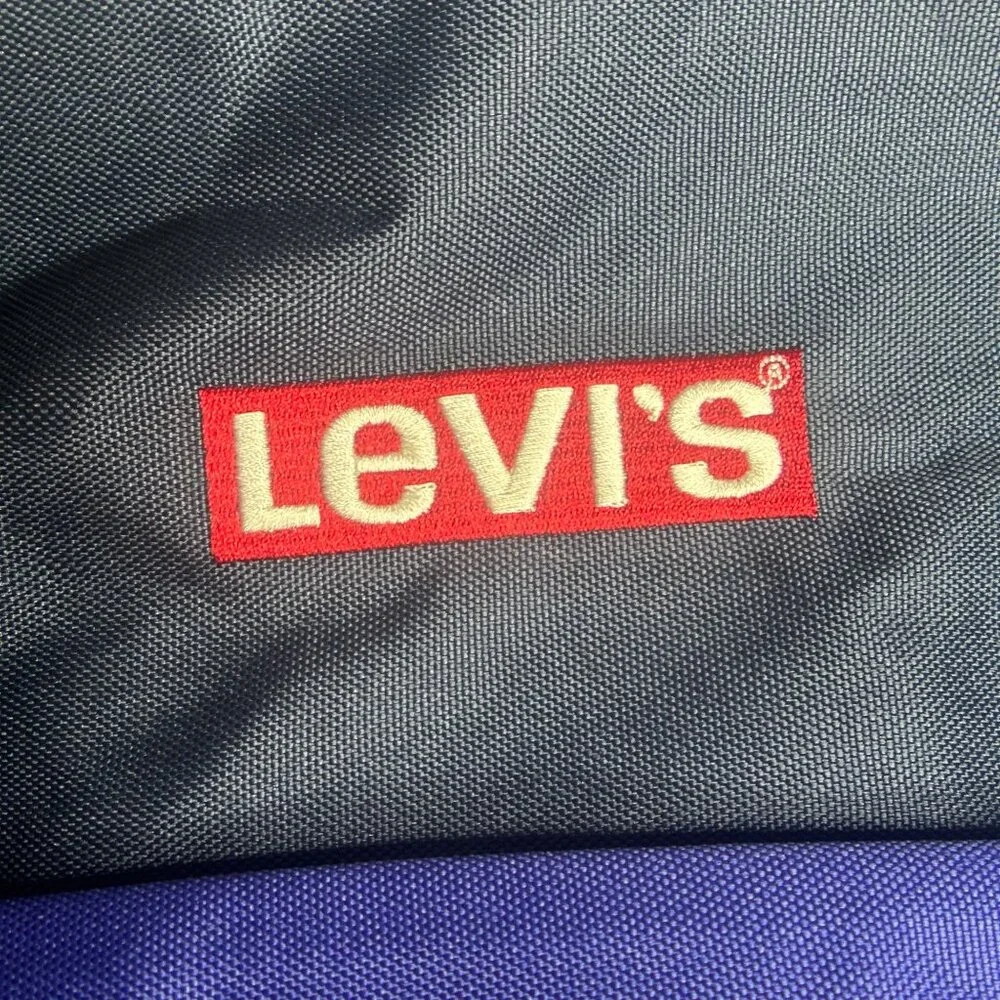 NWT Levi's Boys Box Logo School Backpack Kids ONE SIZE (Navy/Blue)